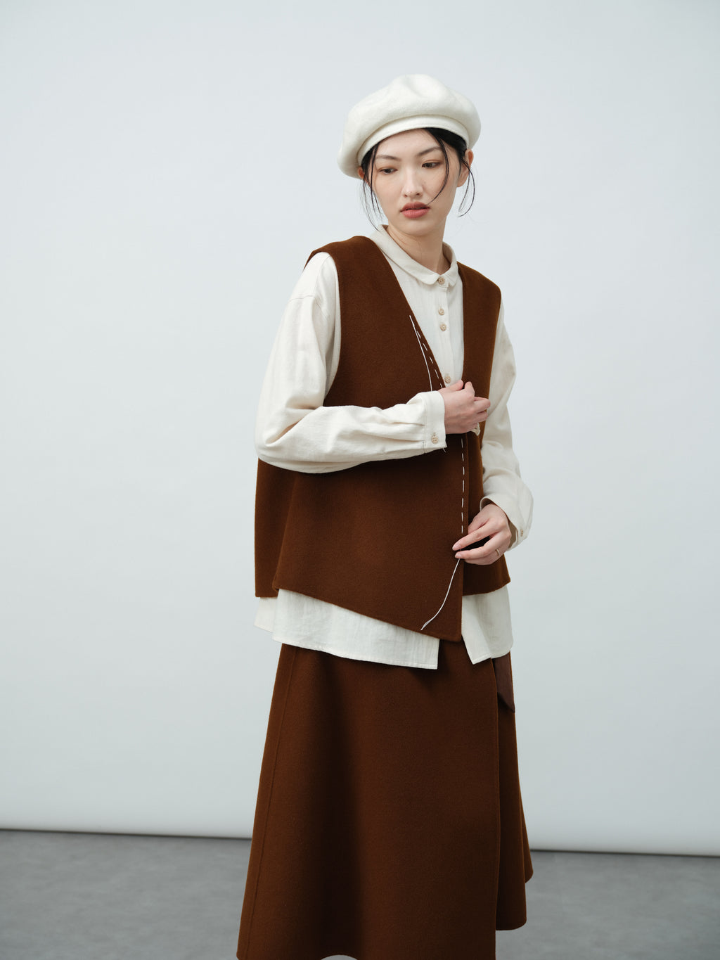 刺繍起毛シャツ