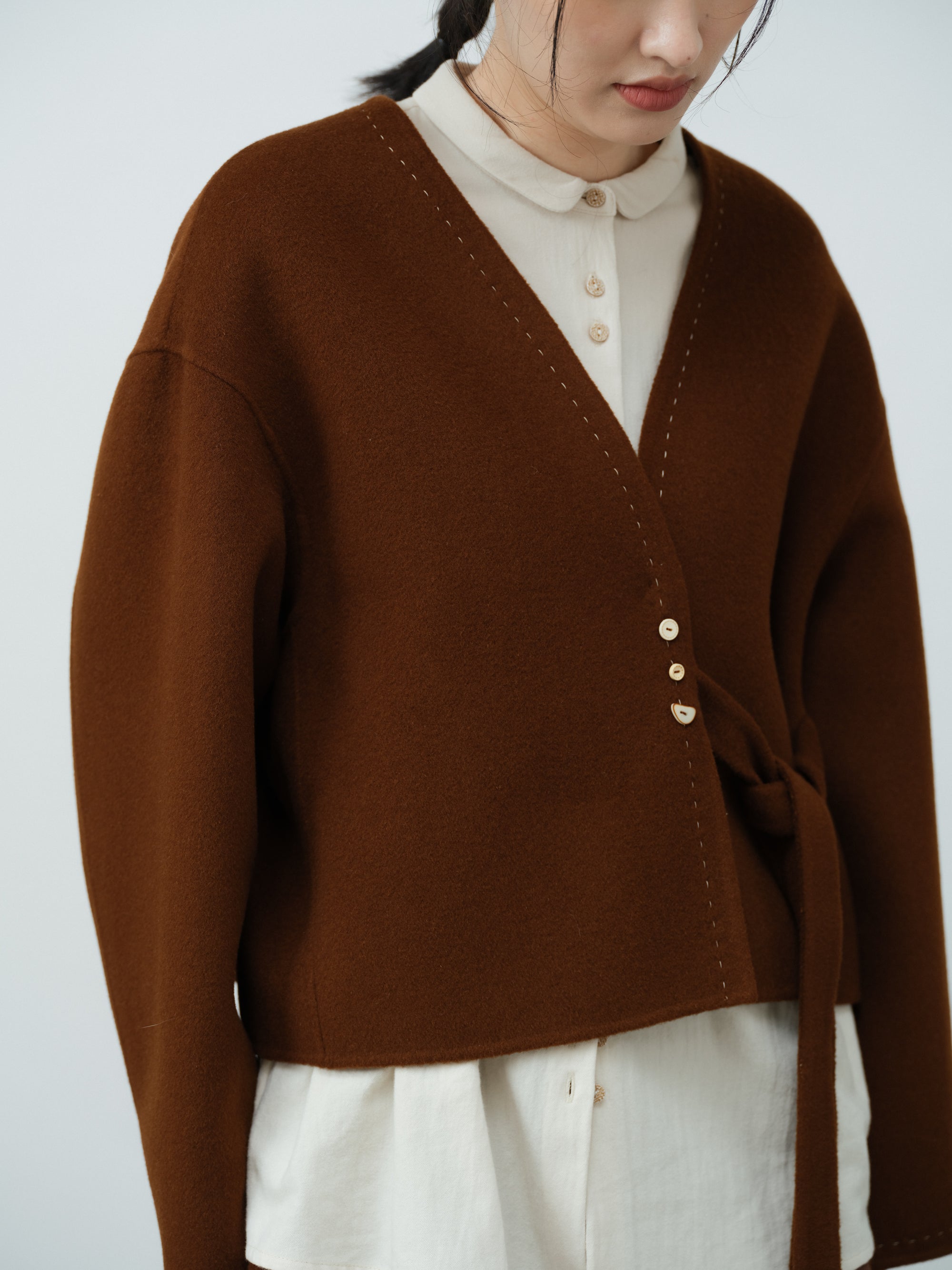 刺繍起毛シャツ