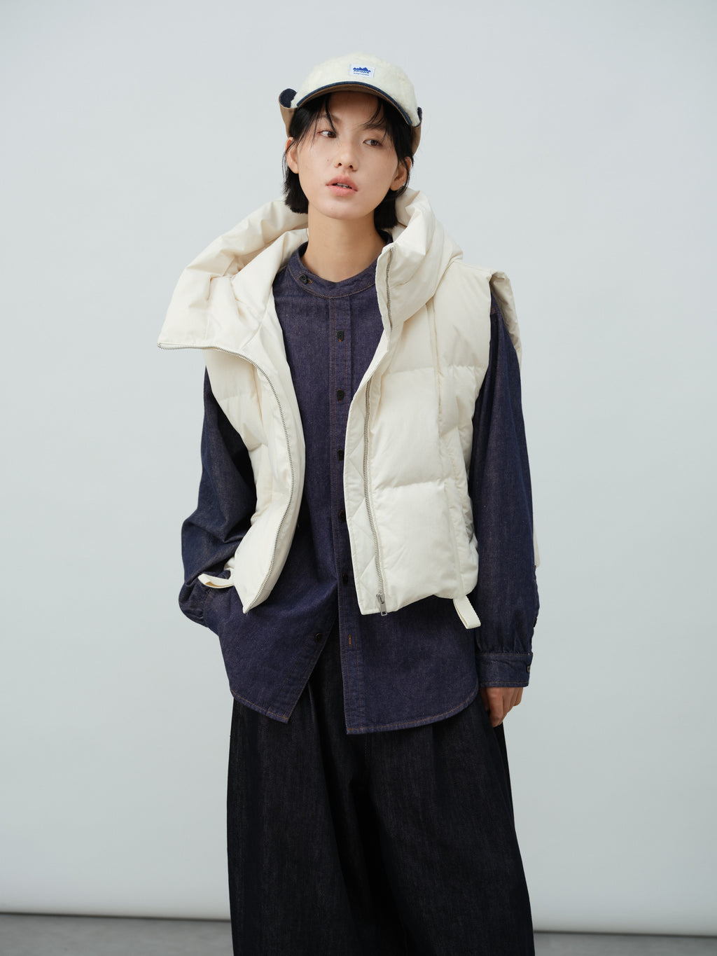 ヴィンテージウォッシュデニムシャツ