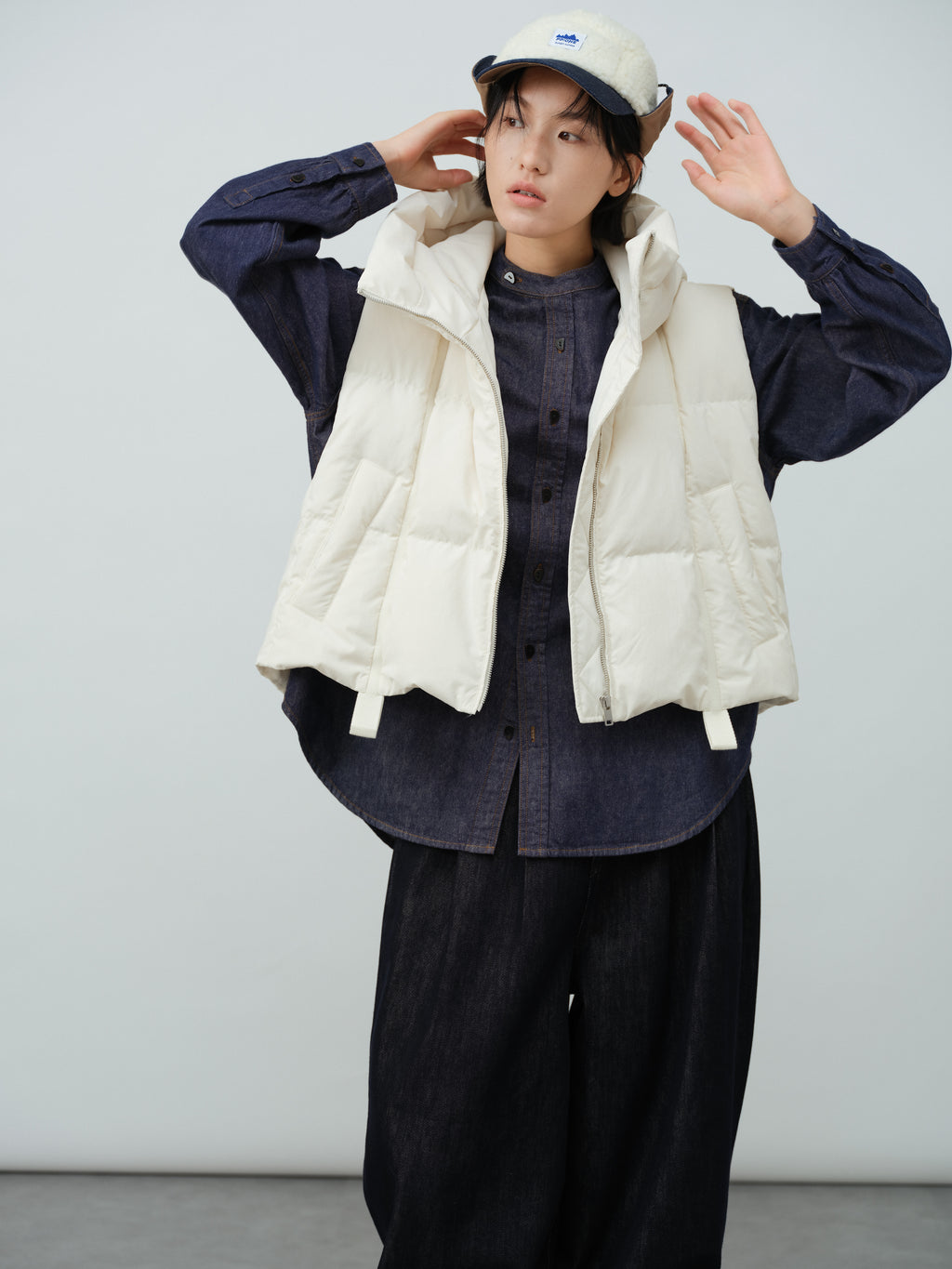 ヴィンテージウォッシュデニムシャツ