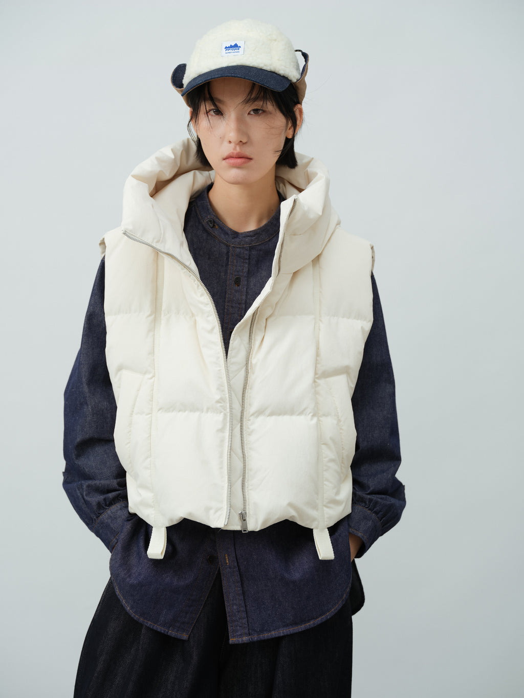 ヴィンテージウォッシュデニムシャツ