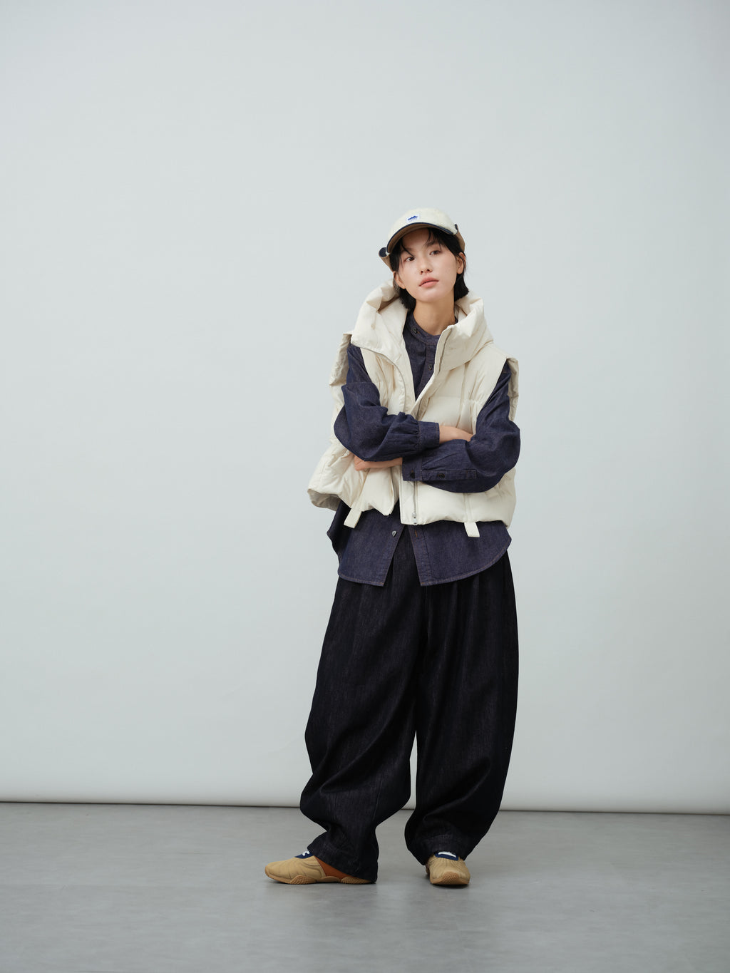 ヴィンテージウォッシュデニムシャツ