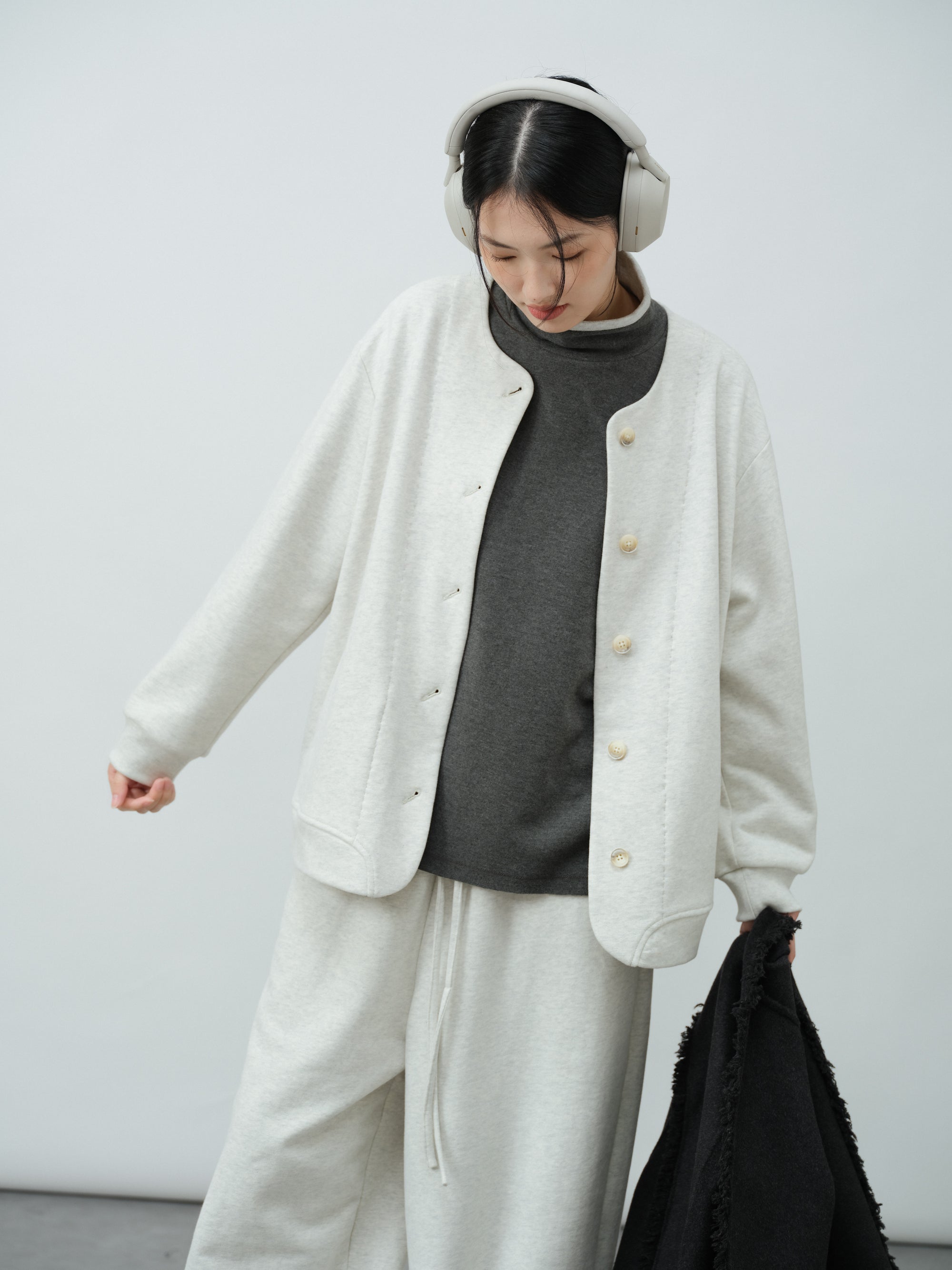 シルク混ハイネックTシャツ