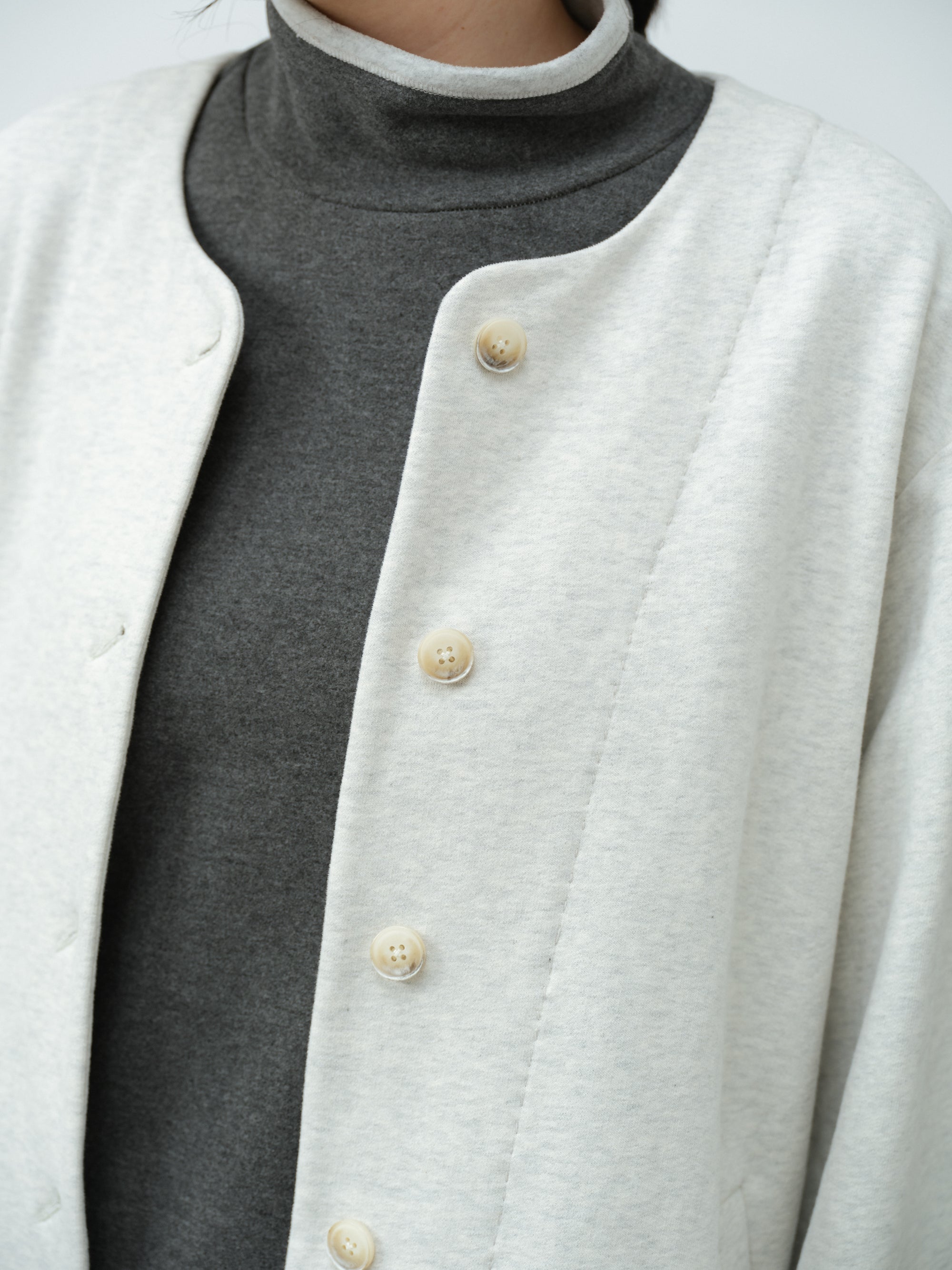 クルーネック立体スウェット