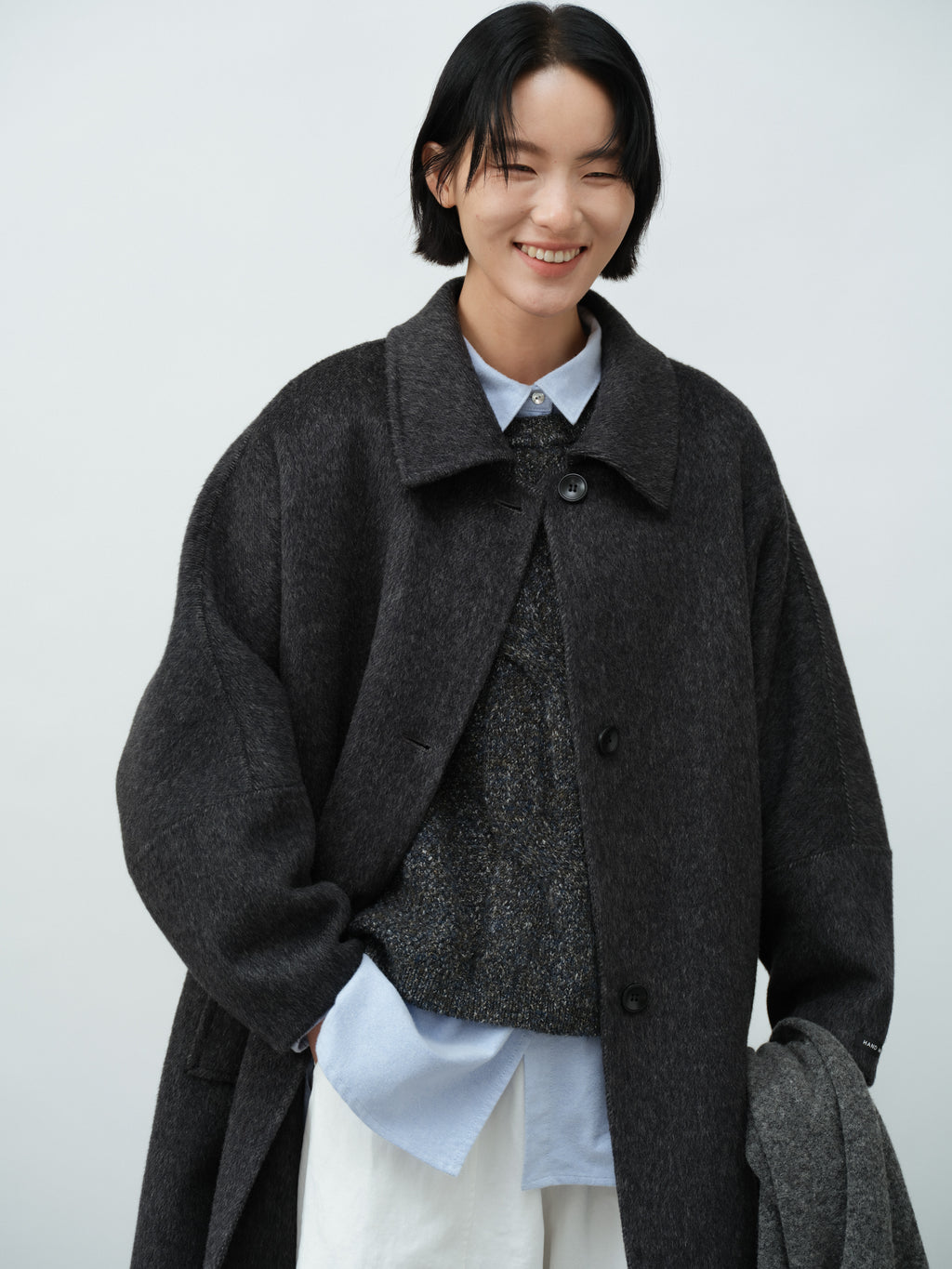 北欧風ケーブルニットベスト