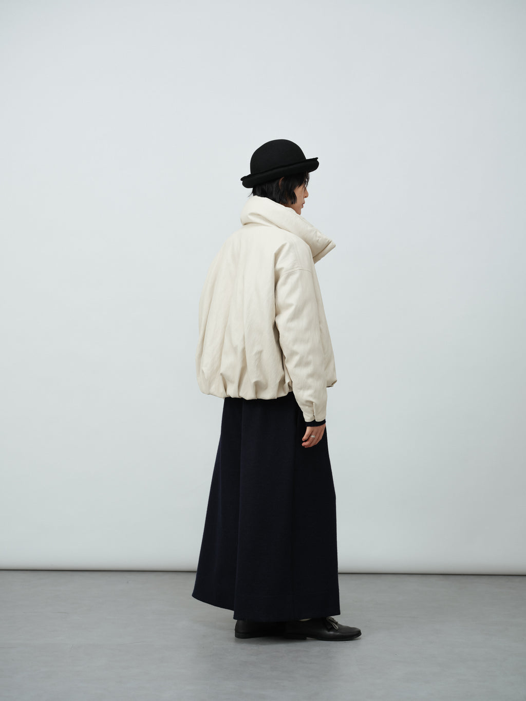 フェイクレザーショートダウン