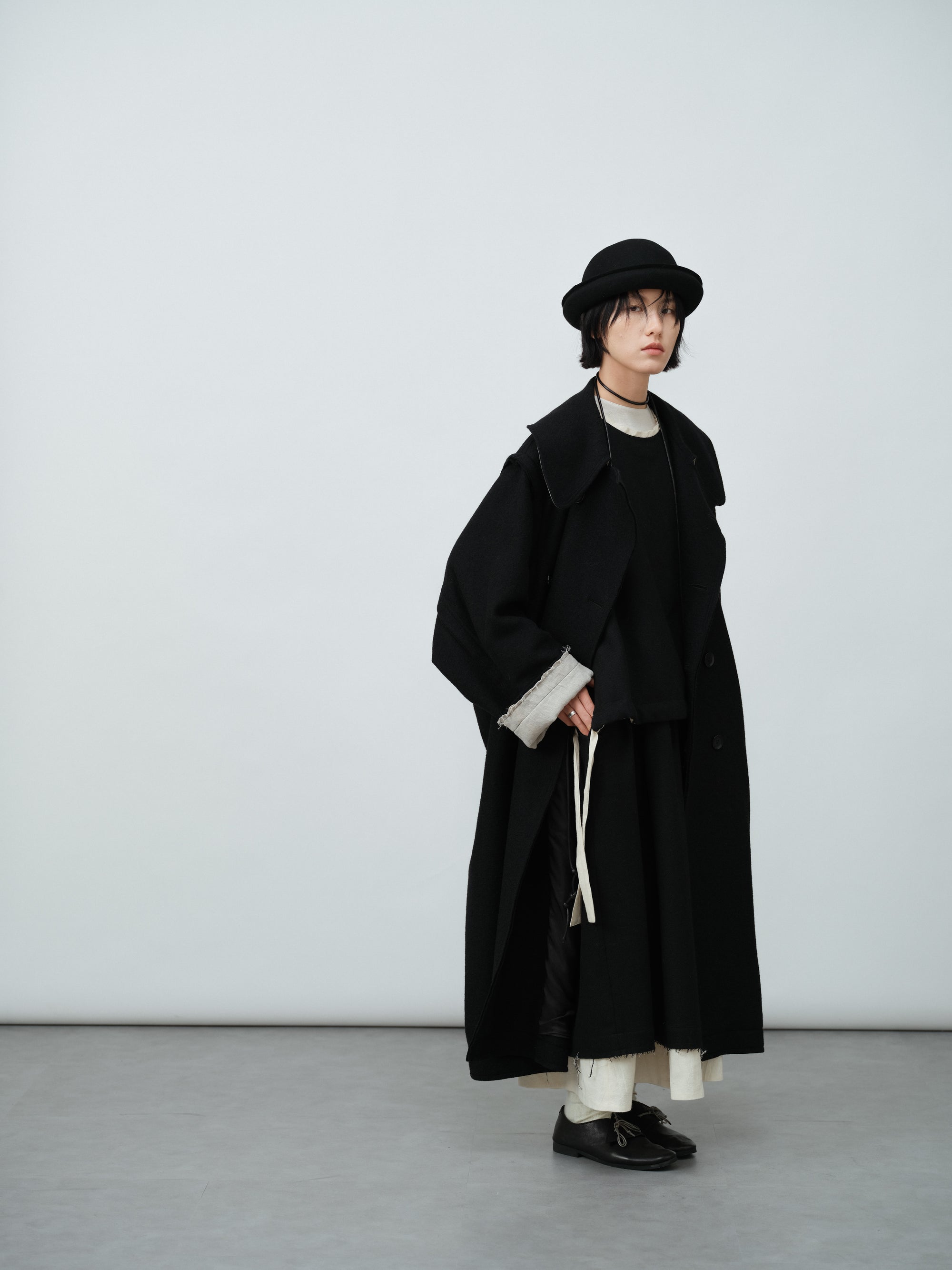 レイヤード風ベストワンピース