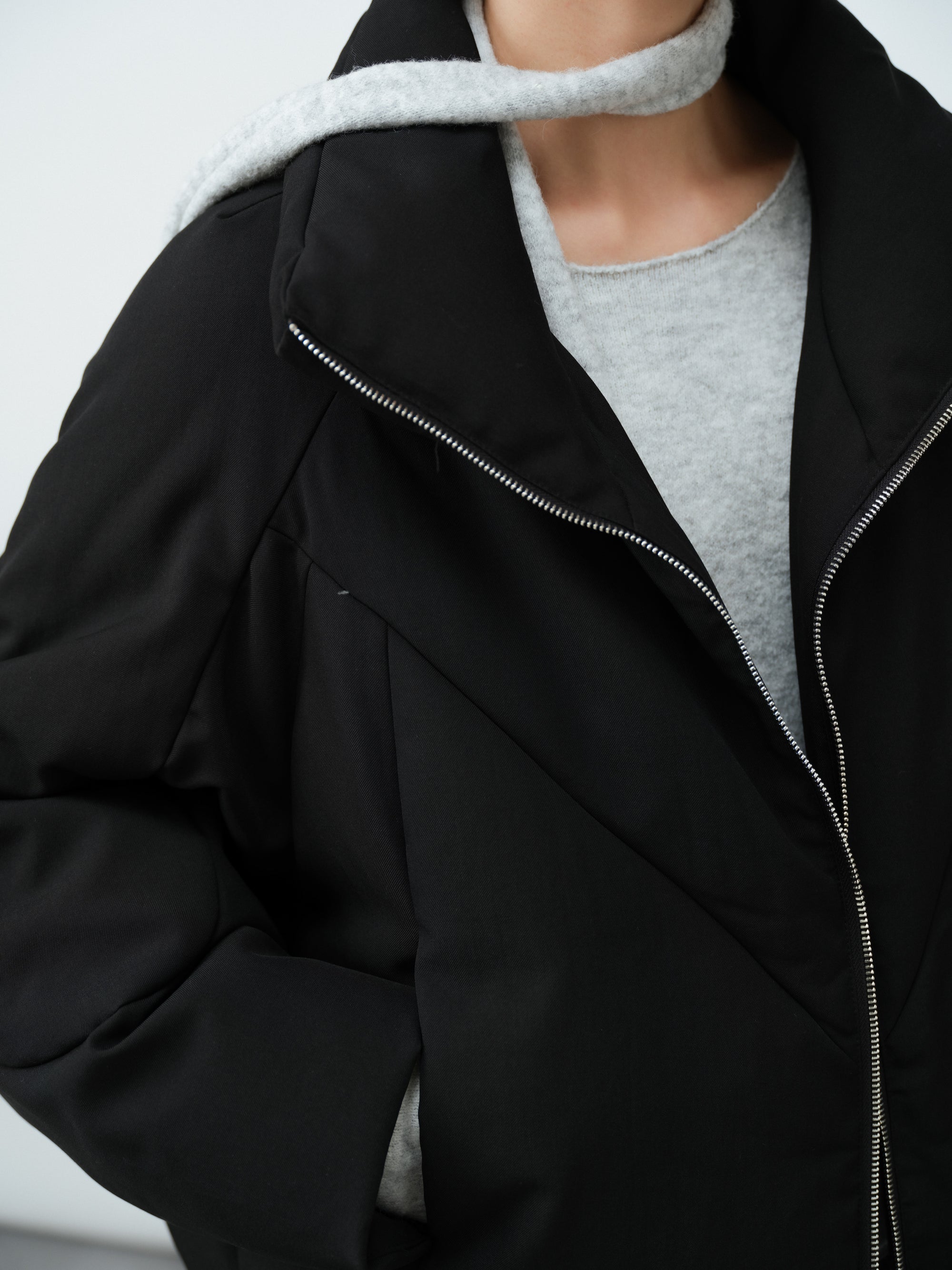 スタンドカラーショートダウン