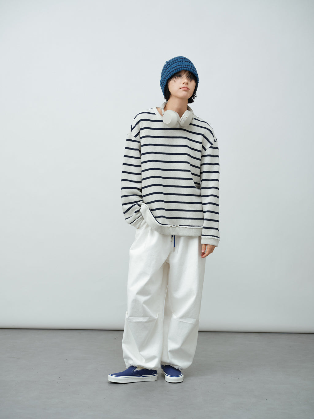 ボーダークルーネックスウェット
