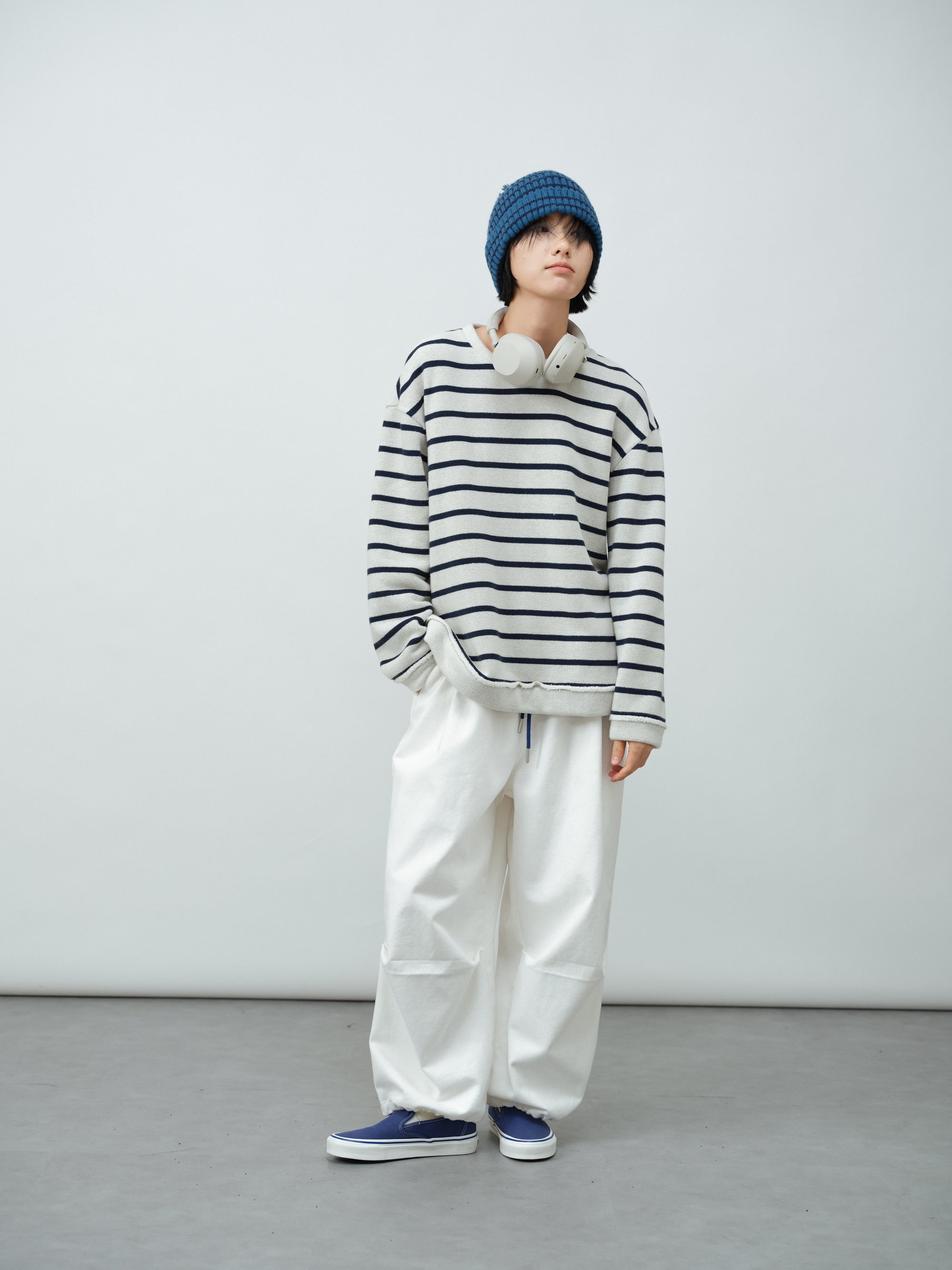 ボーダークルーネックスウェット