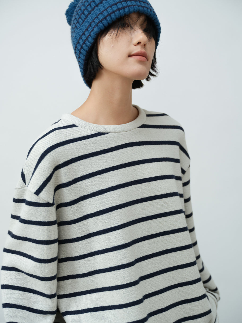 ボーダークルーネックスウェット