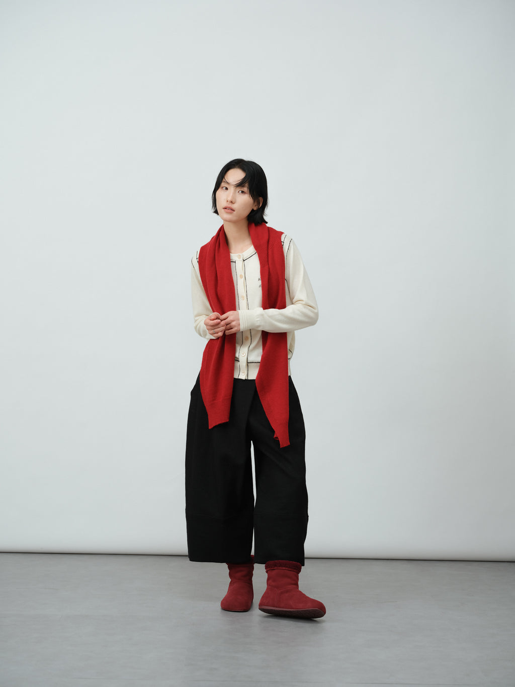 ウールワイドパンツ