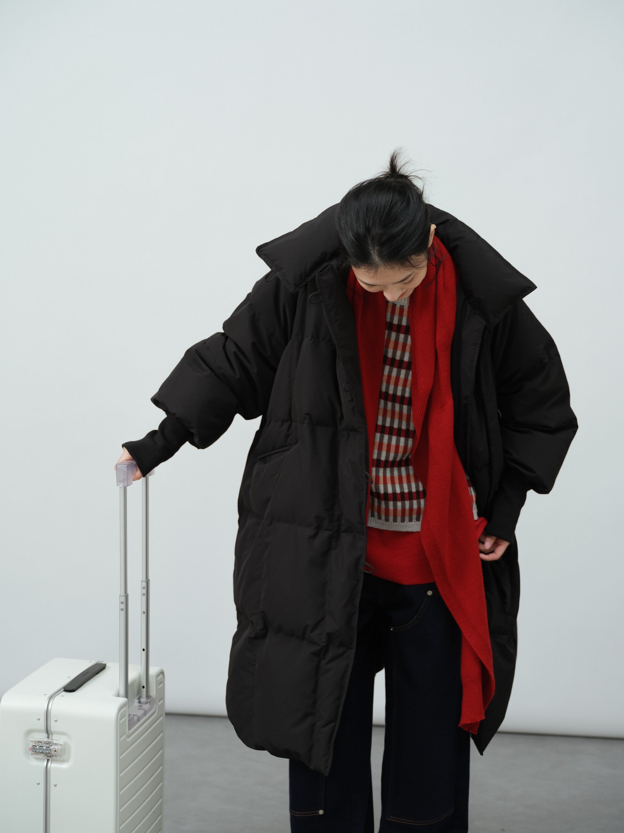 チェックニットベスト