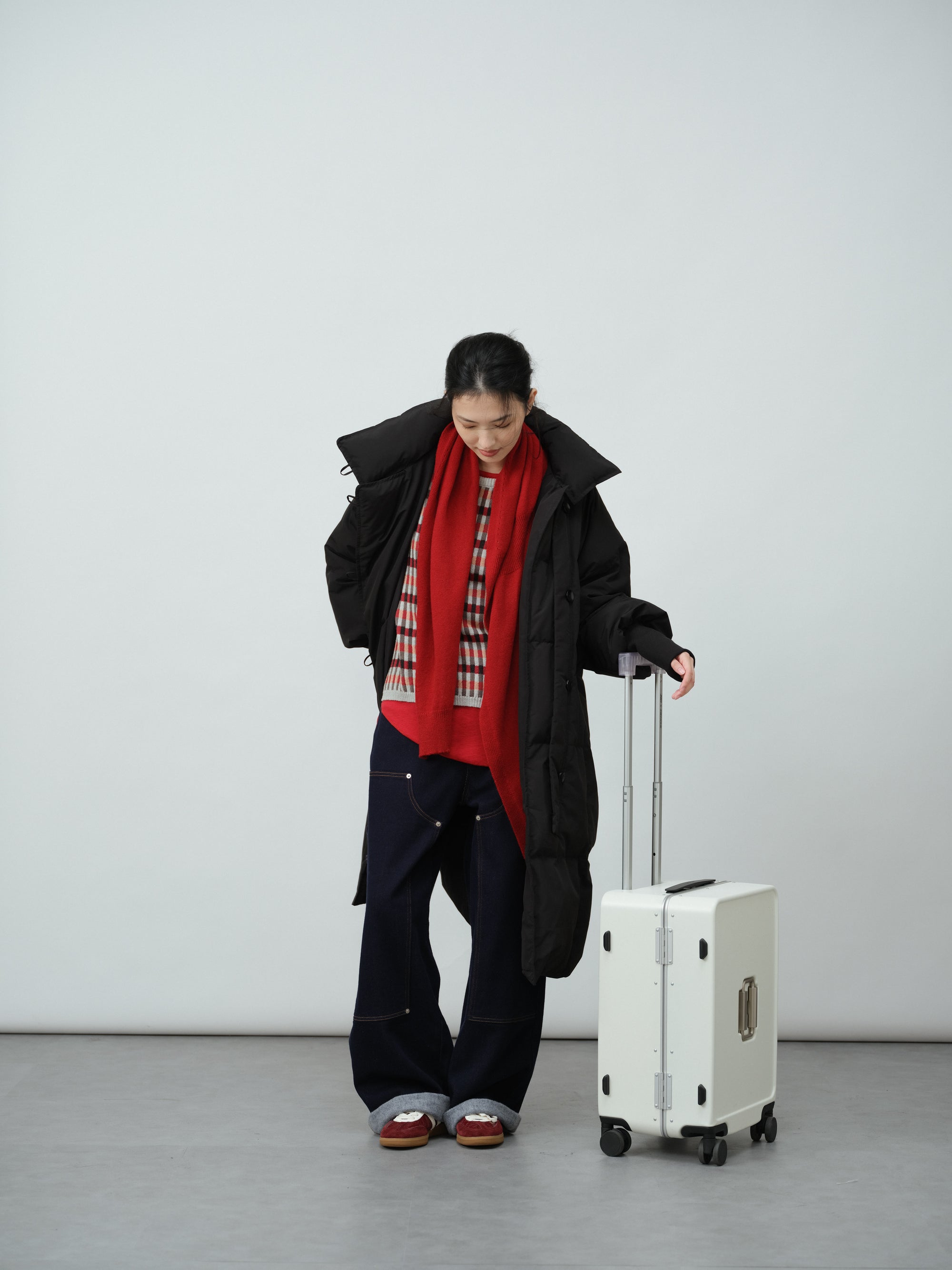 チェックニットベスト