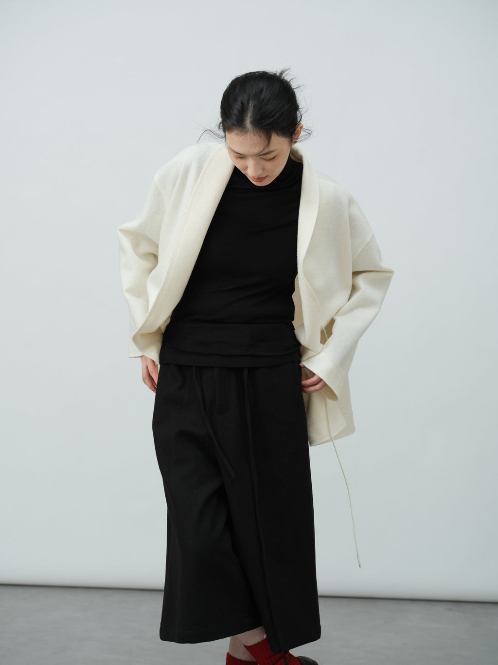 ハイネックウールトップス