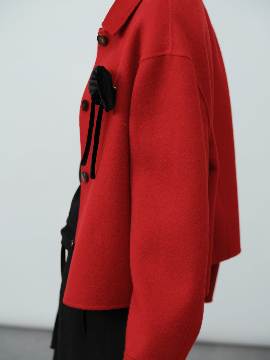 ショートウールジャケット(襟付)