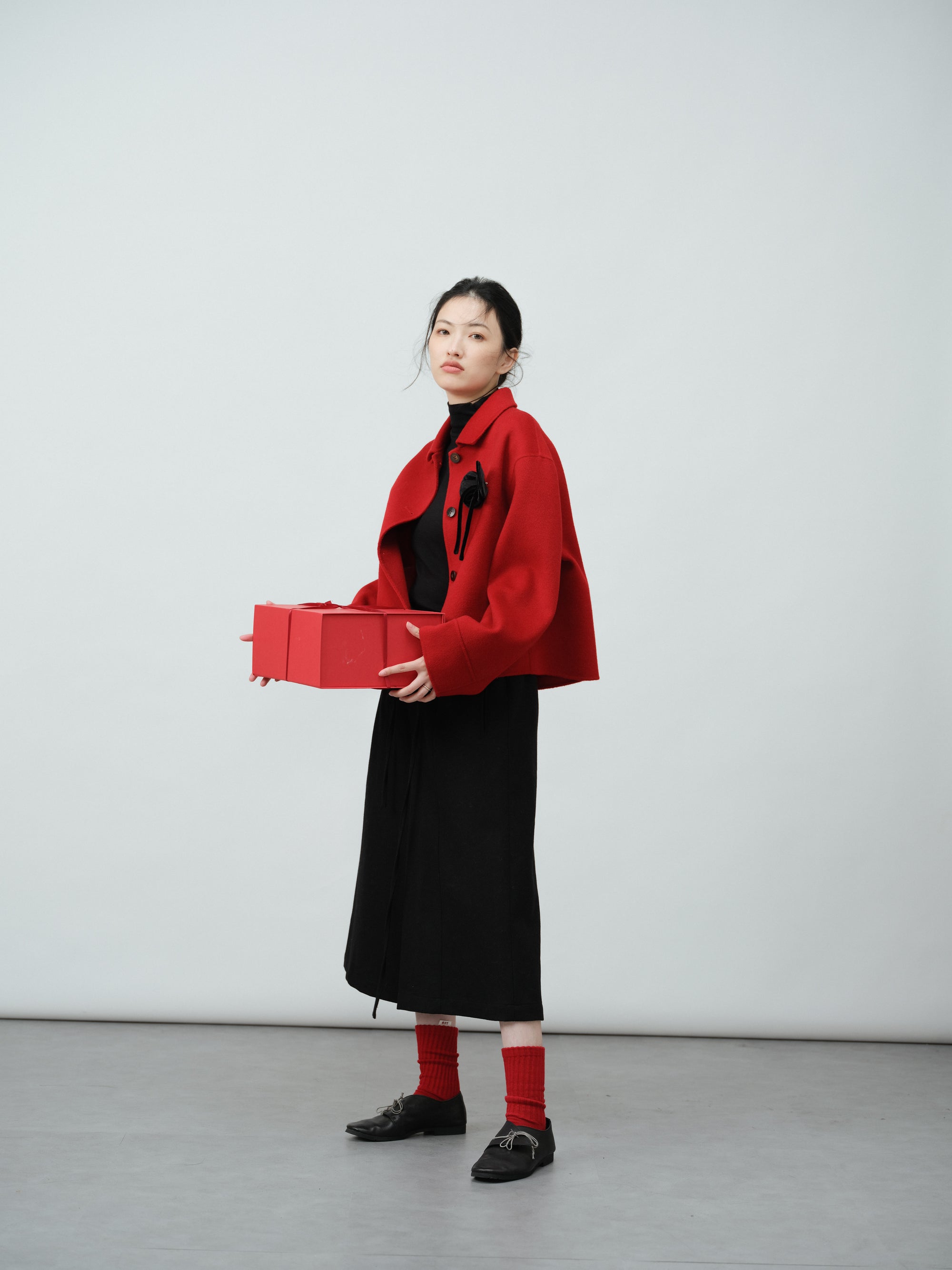 ショートウールジャケット(襟付)