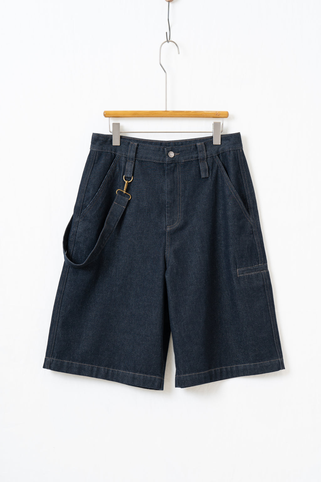 少年風デニムハーフパンツ