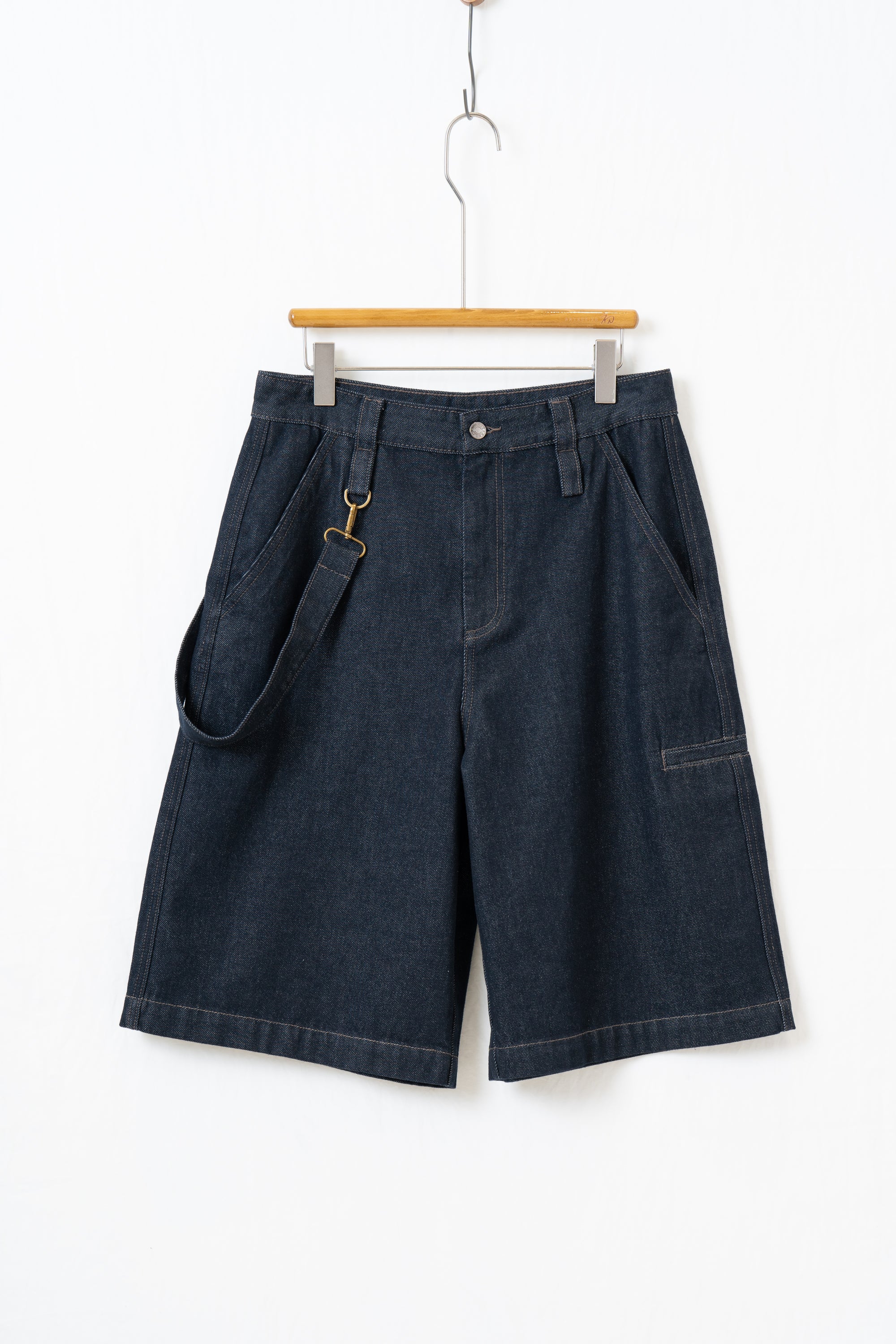 少年風デニムハーフパンツ