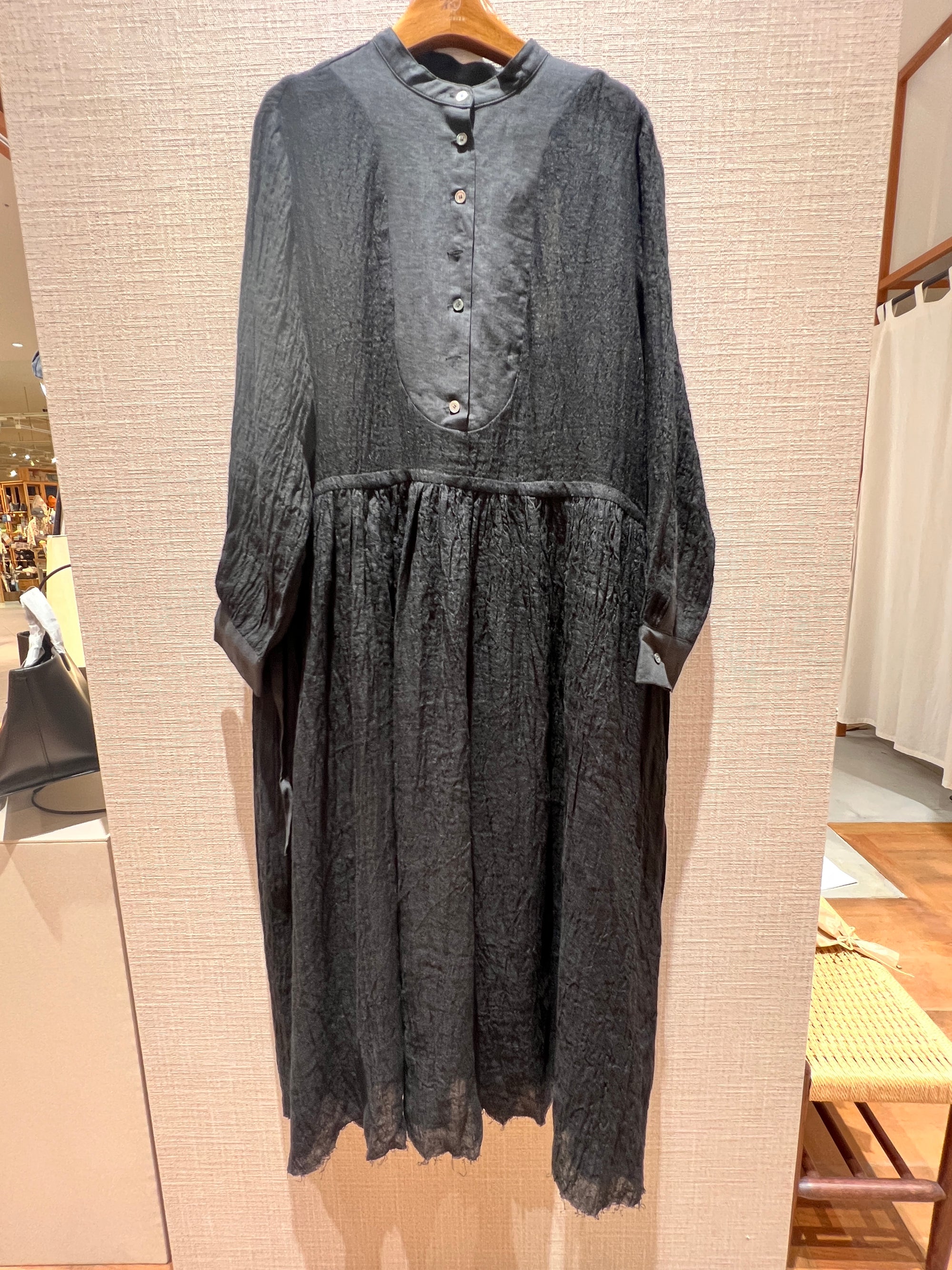 ナチュラルシワ加工ワンピース