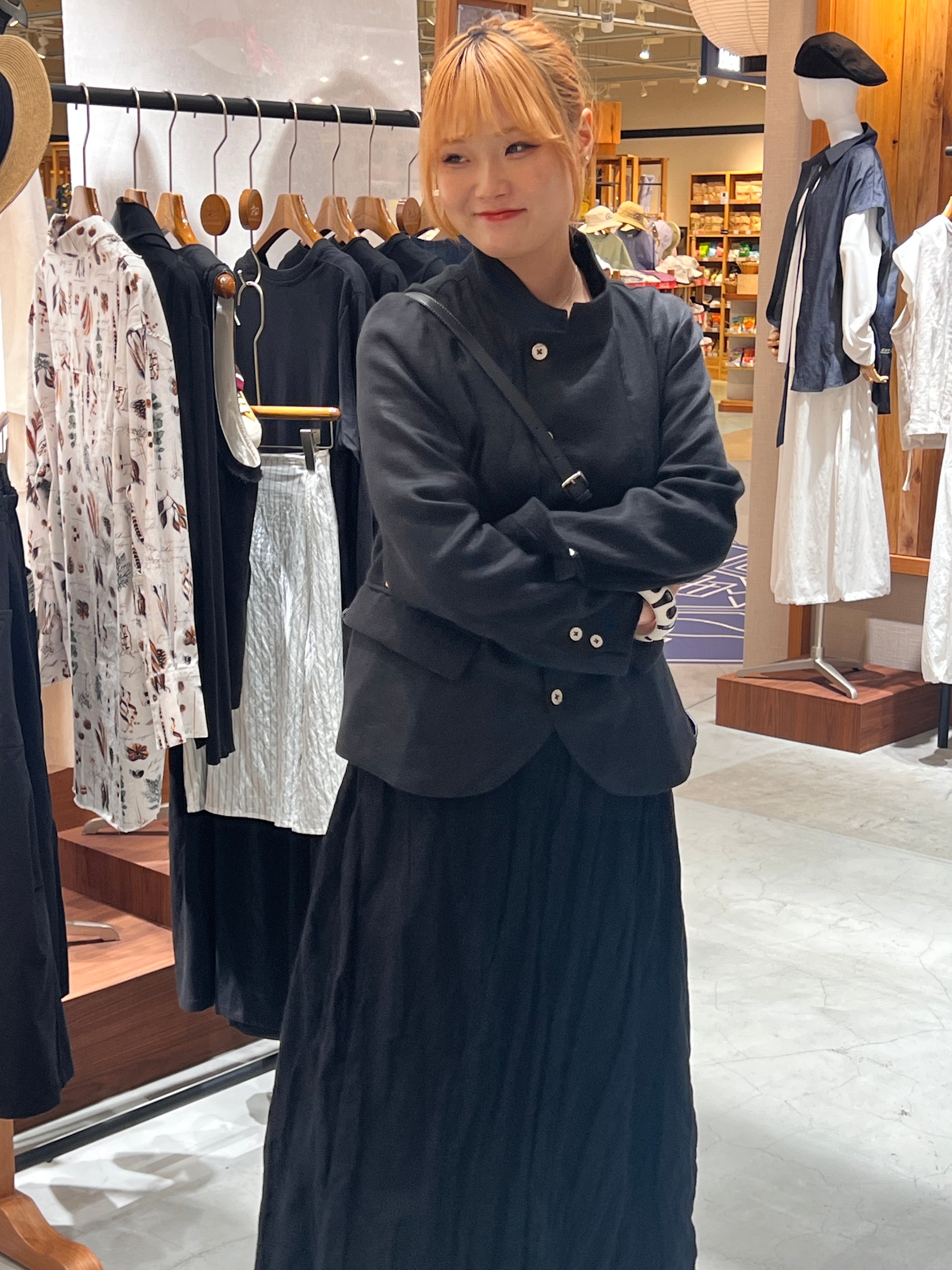メタリックデザインフリンジスカート