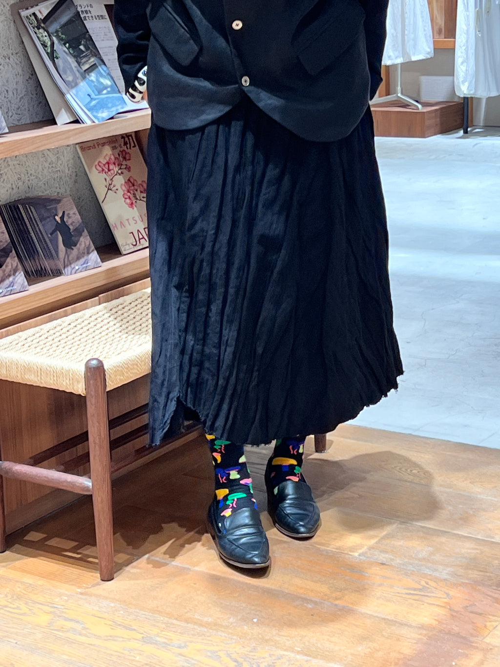 メタリックデザインフリンジスカート