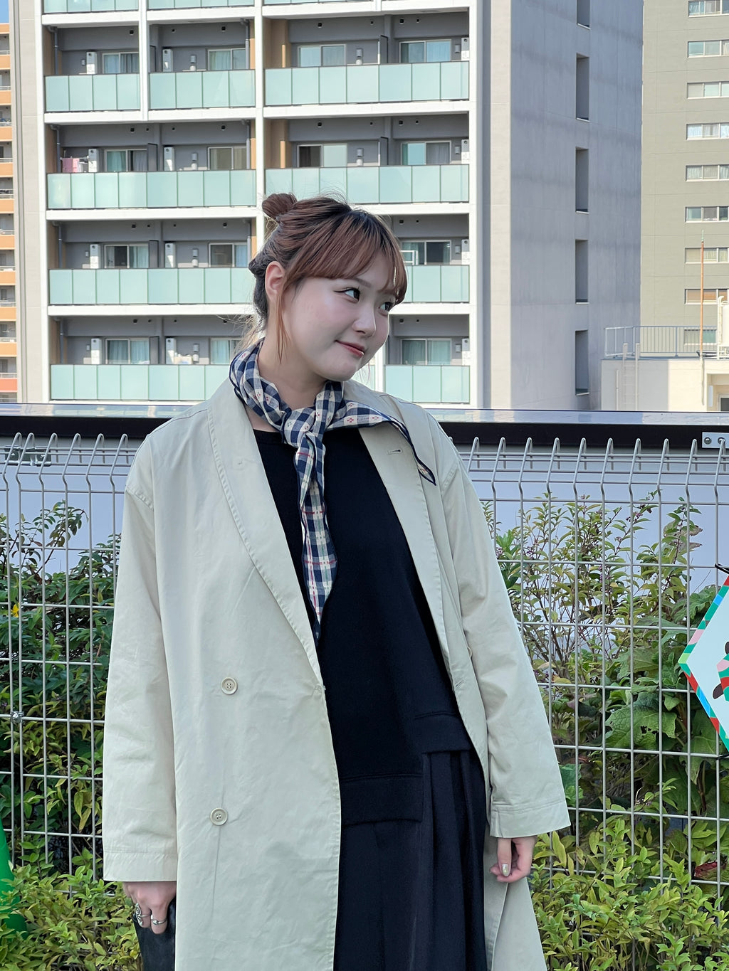 シンプルロングトレンチ