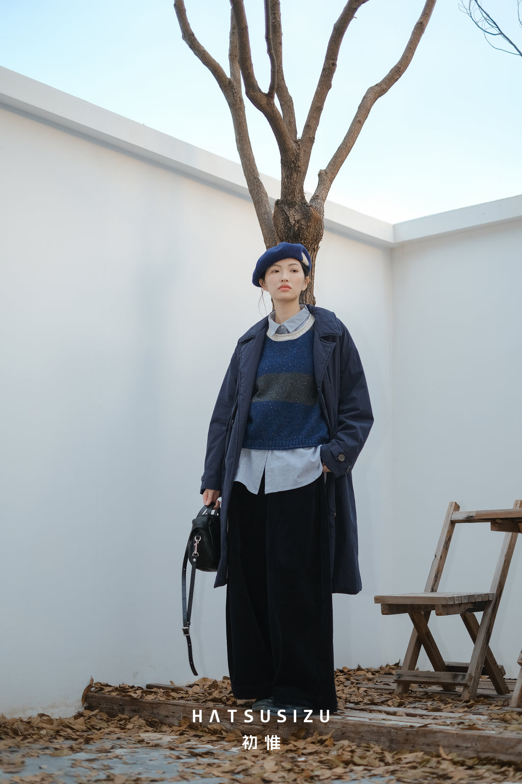 インディゴストライプベスト