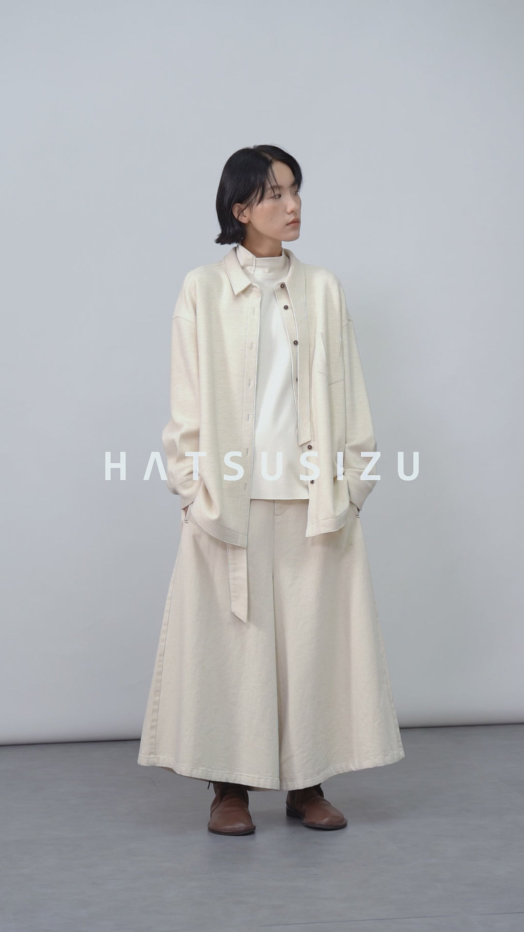 リボンワイドスカンツ