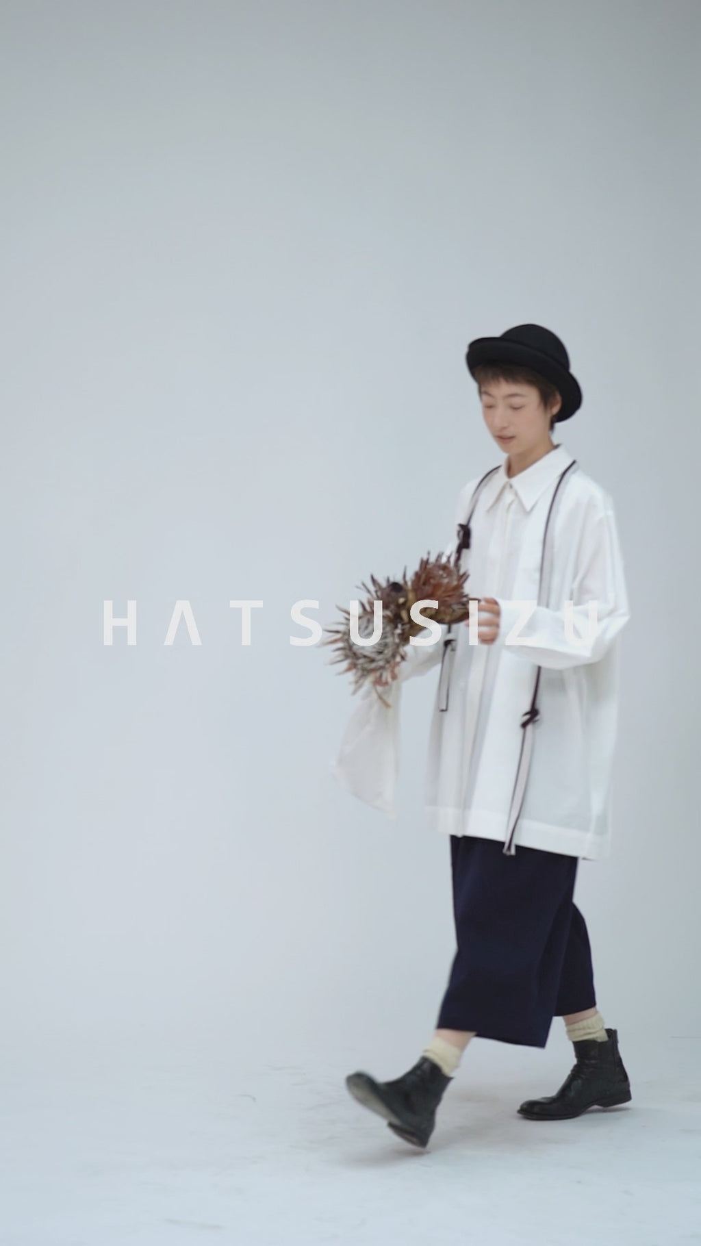 レイヤード風ヴィンテージスカートパンツ