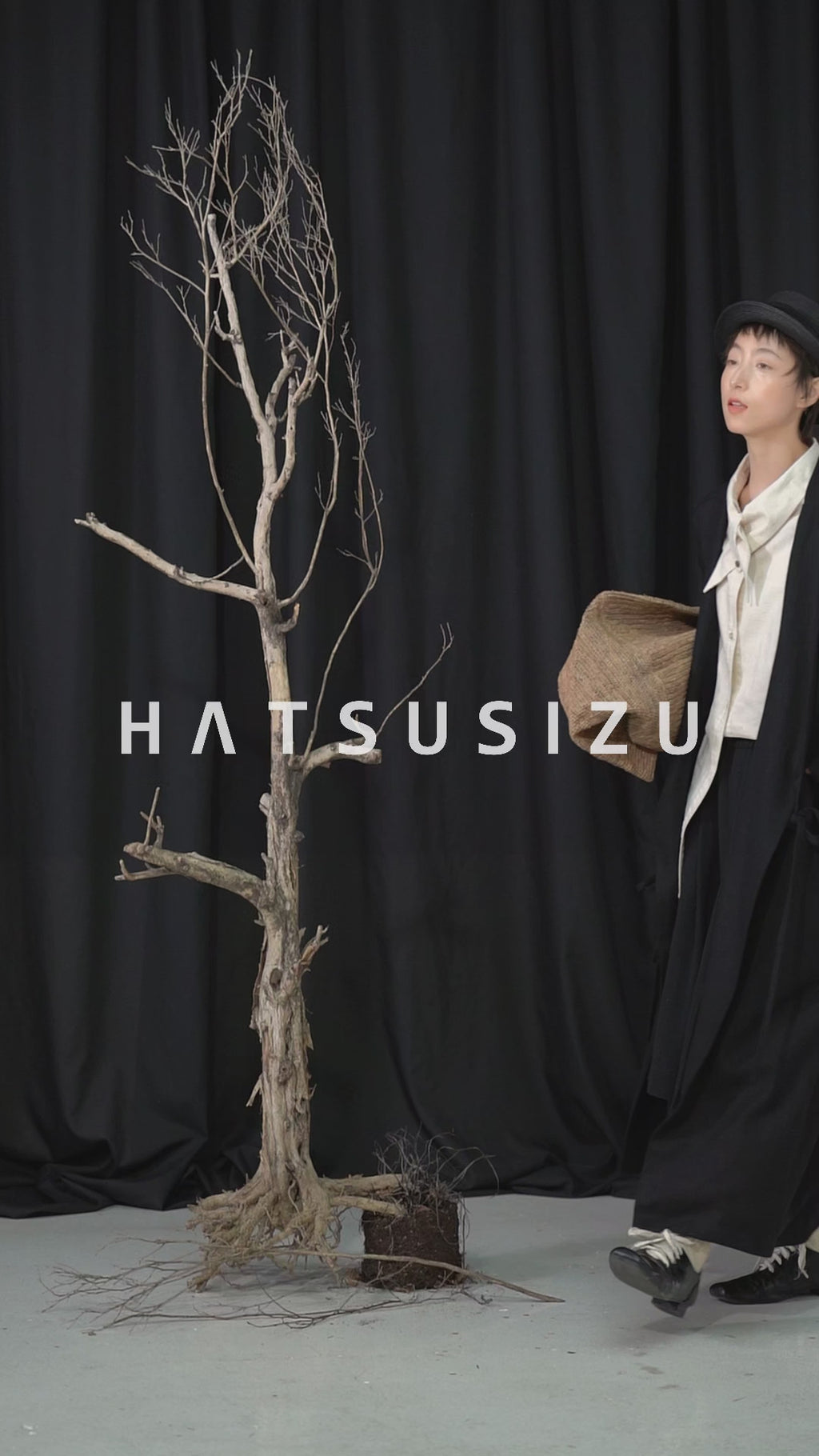 前衛アートカラーリネンシャツ