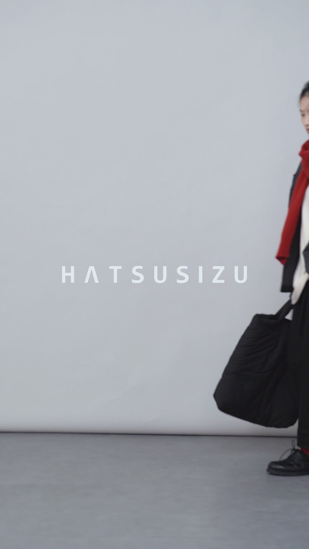 フード付きウールコート