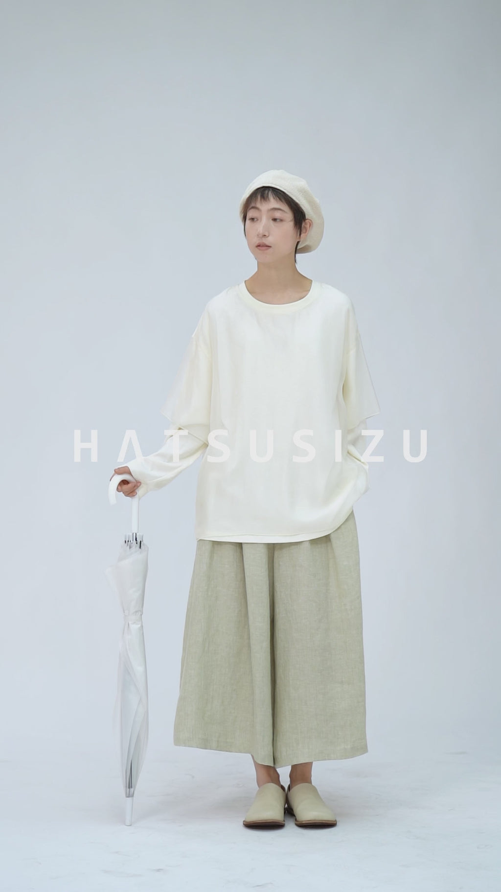 リネンワイドパンツ