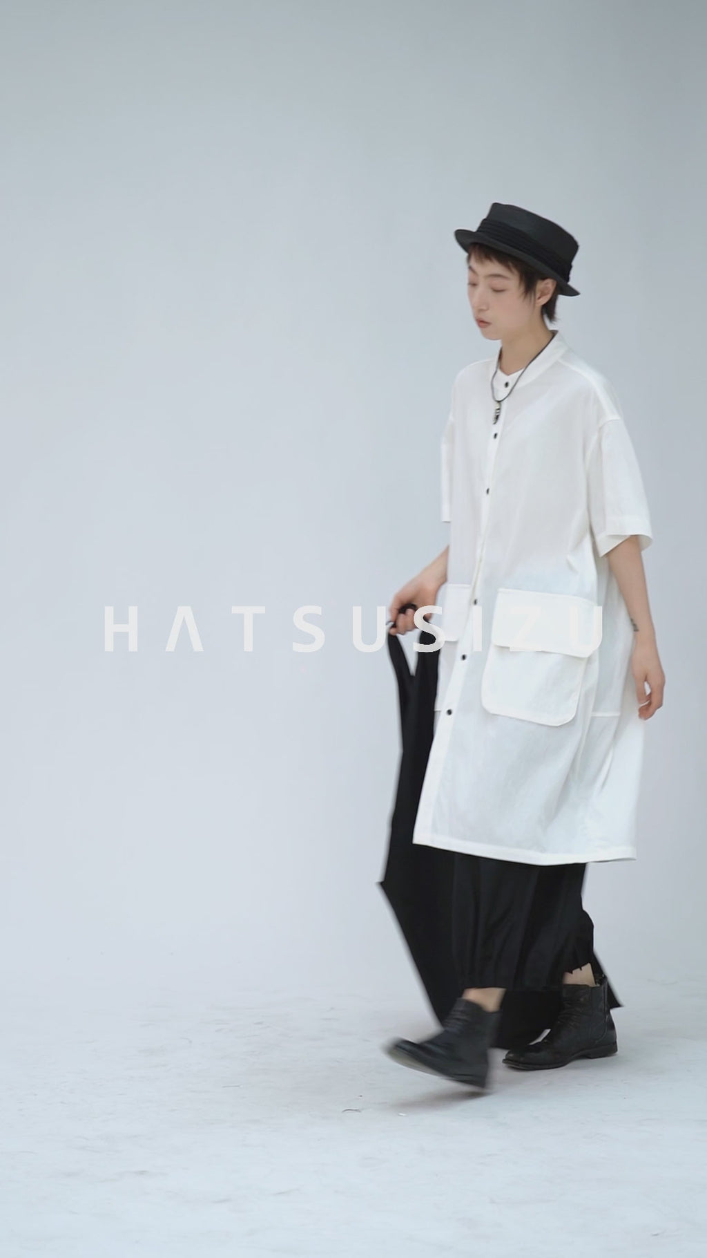 ミドル丈シャツ