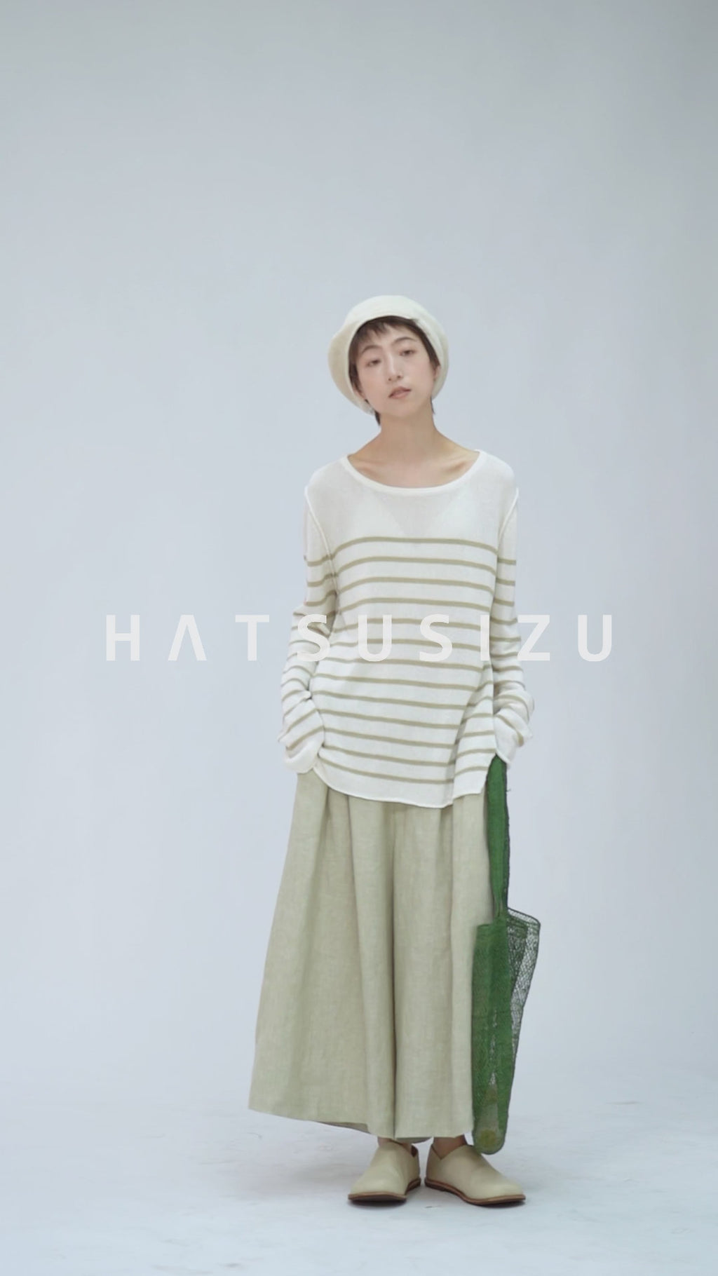 リネンワイドパンツ