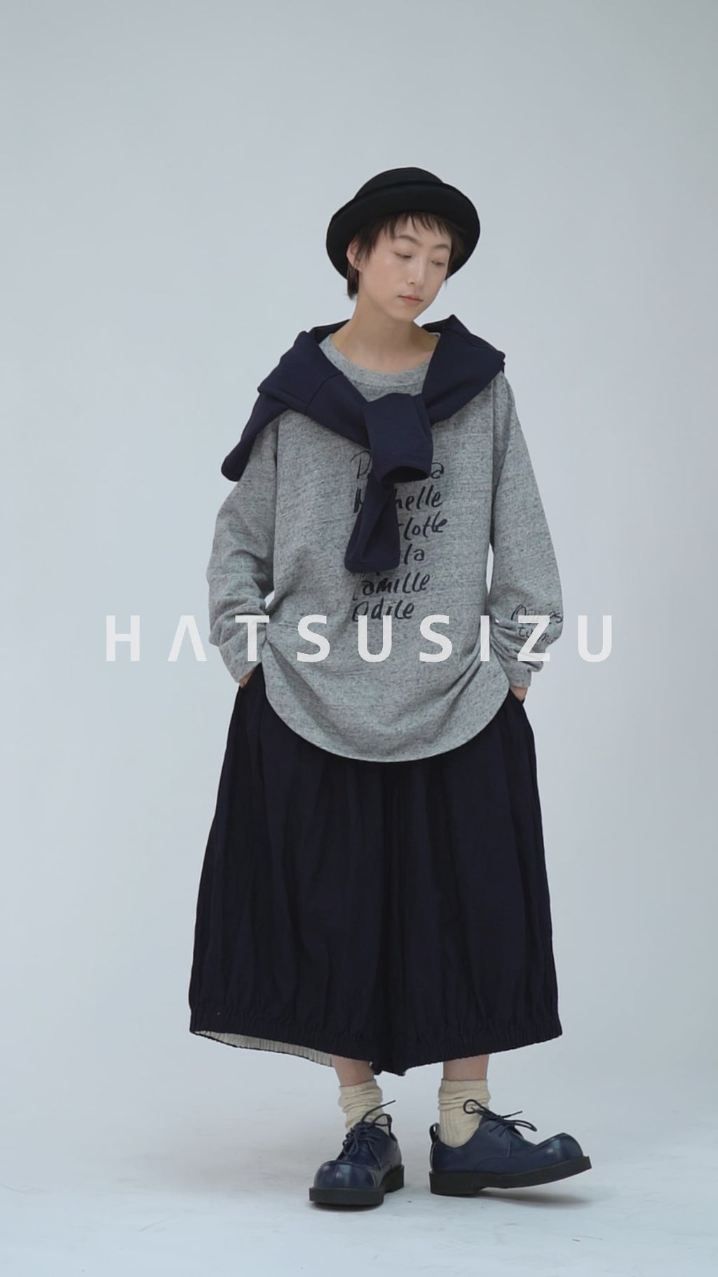 テクスチャープリント長袖Tシャツ