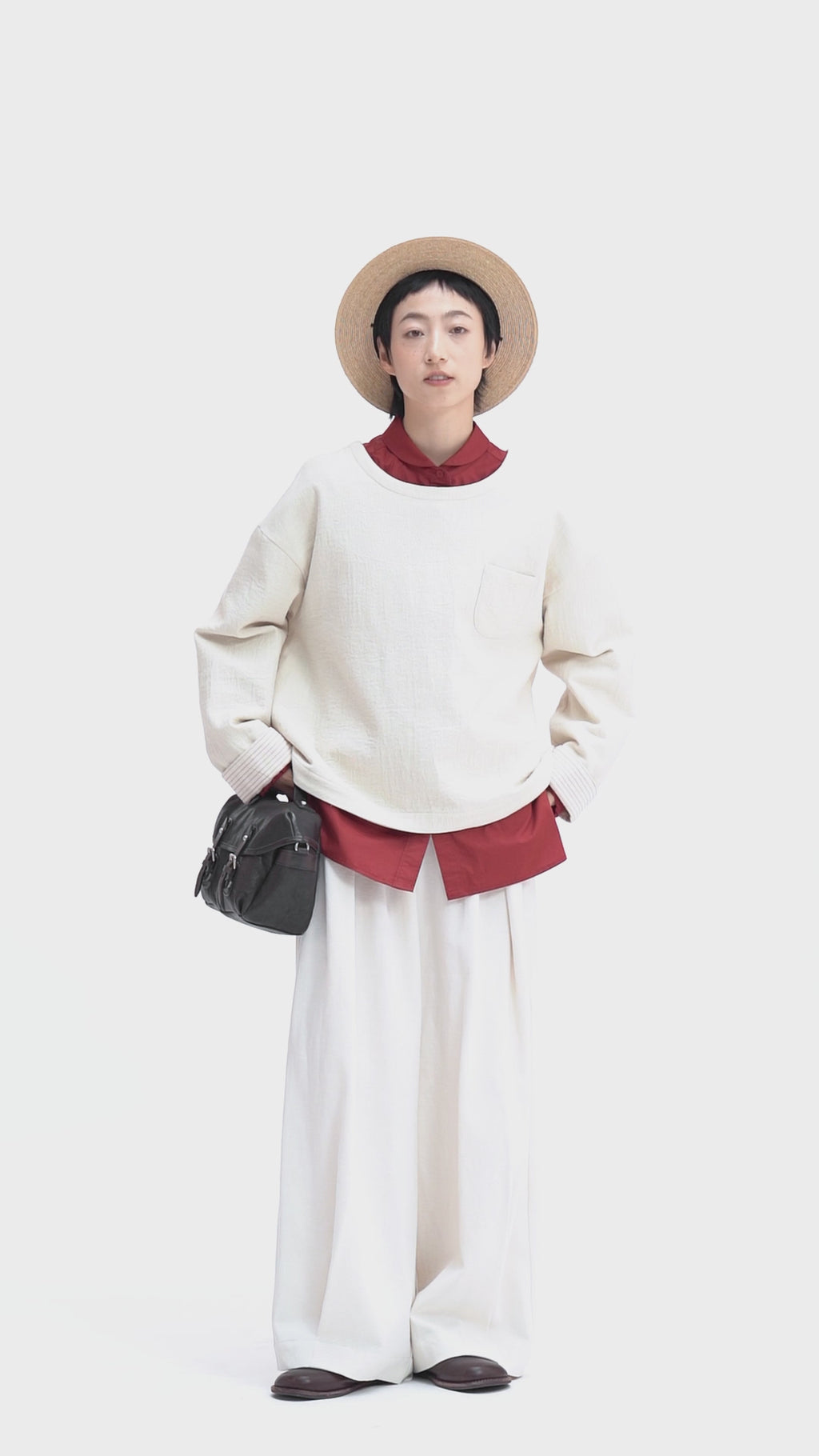 編地しぼ感プルオーバー