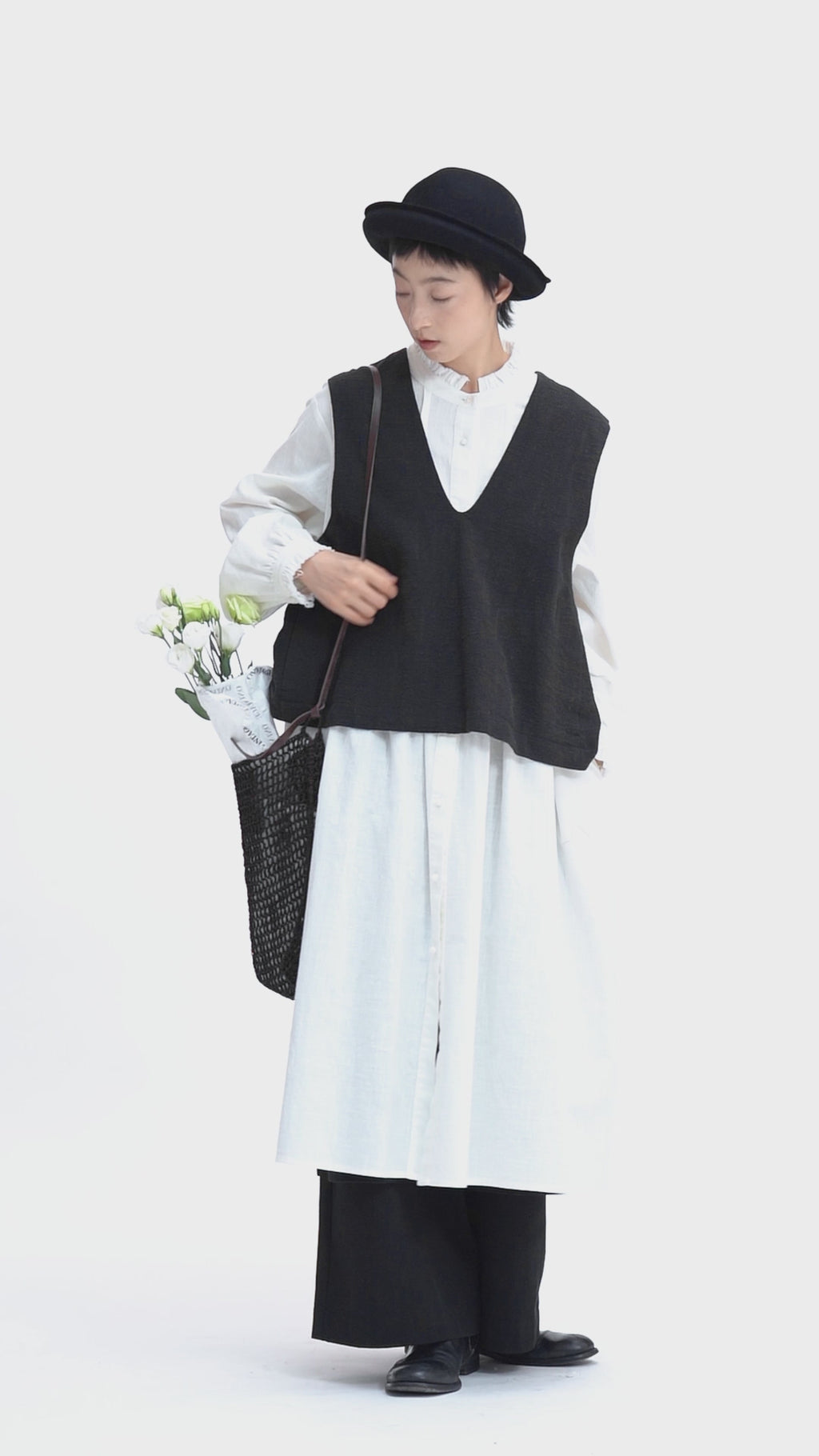 粗麻織りベスト