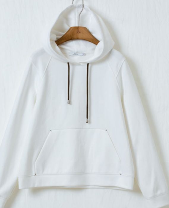 配色ドローストリングプルオーバー